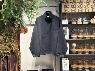 <img class='new_mark_img1' src='https://img.shop-pro.jp/img/new/icons5.gif' style='border:none;display:inline;margin:0px;padding:0px;width:auto;' />markaHALF ZIP SHIRT -WOOL SILK BEAVER- (BLACK)