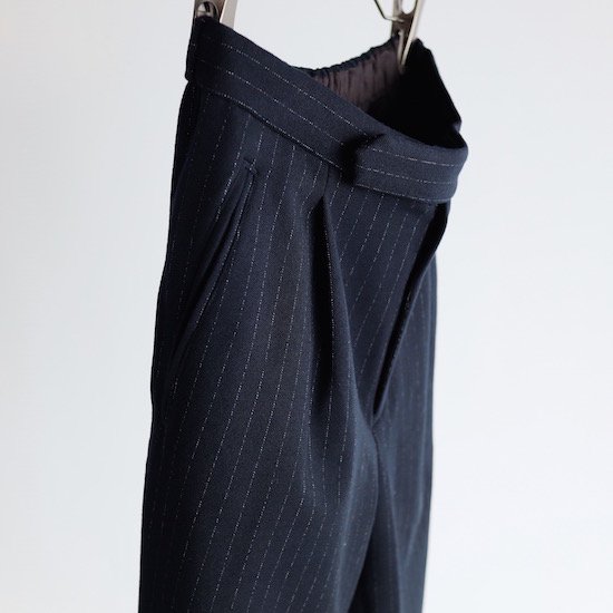 comm. arch. . Co. Ra. Softly Brushed Trousers . navy stripe