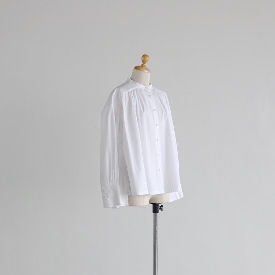 atelier naruse . -THOMAS MASON- band collar shirt . white