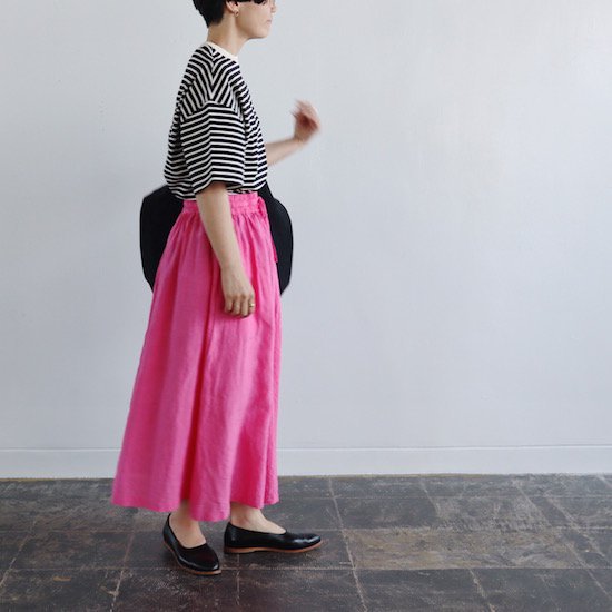 atelier naruse（アトリエナルセ）. linen gather skirt . pink｜糸デンワ