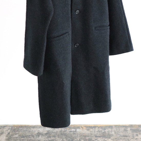 evam eva エヴァムエヴァ Press Wool Hooded Coat プレスウール コート