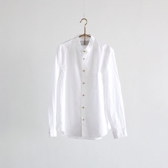 MUYA . 80/1 Nerd Shirts Stand Collar . white