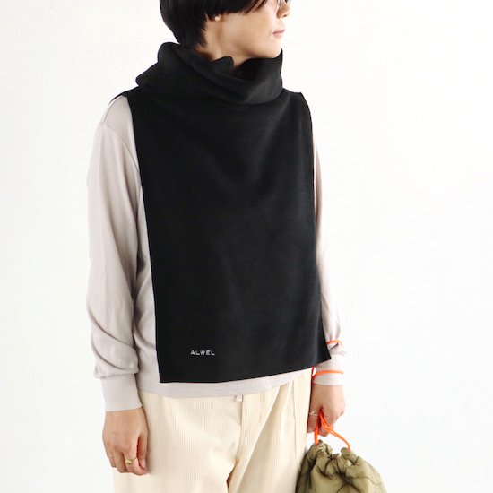 ALWEL（オルウェル）ALWEL . Fleece Neck Gaiter . black . 糸デンワ オンラインストア