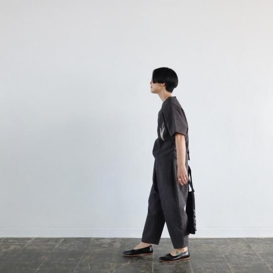 atelier naruse Cotton Linen Smock Blouse Tulip MOKU GRAY