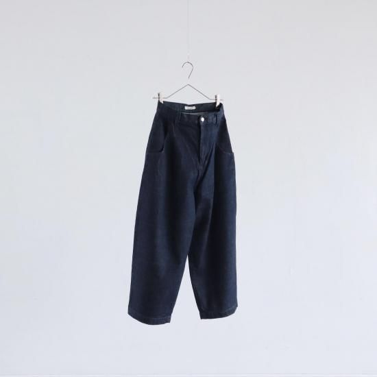 atelier naruse Cotton Denim Tuck Pants INDIGO アトリエナルセ