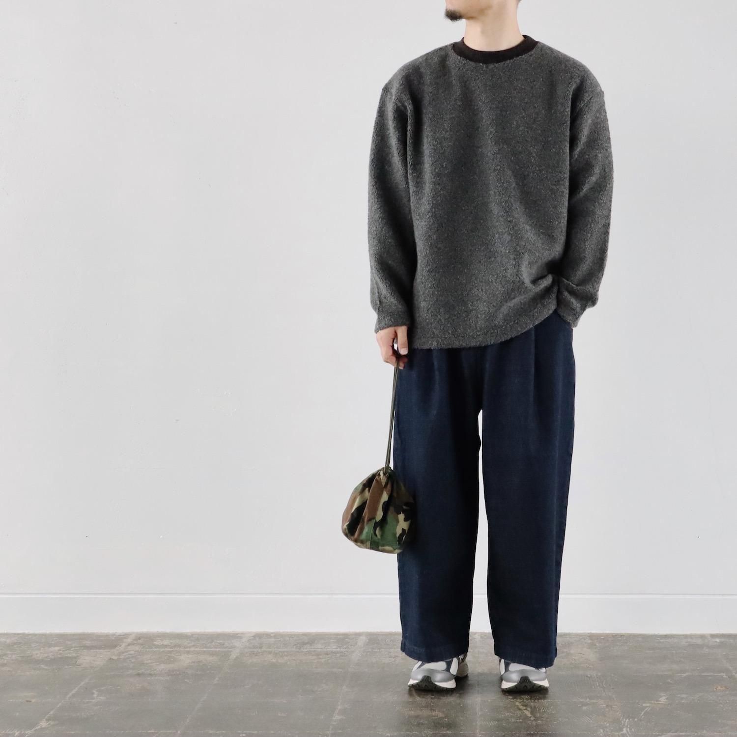 atelier naruse Cotton Denim Tuck Pants INDIGO アトリエナルセ atelier naruse Cotton Denim Tuck Pants INDIGO アトリエナルセ