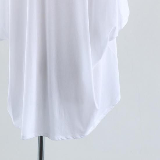 1dozen ペーパーコットン ドレープシャツ WHITE イチダース
