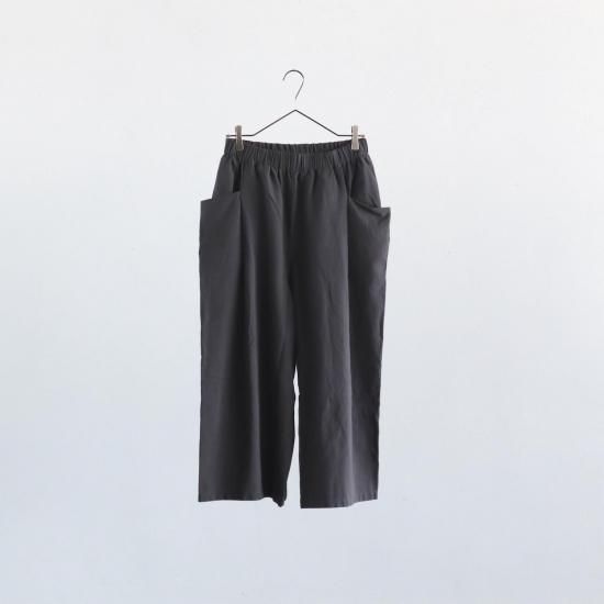 evam eva Cotton Culotte Pants STONE GRAY