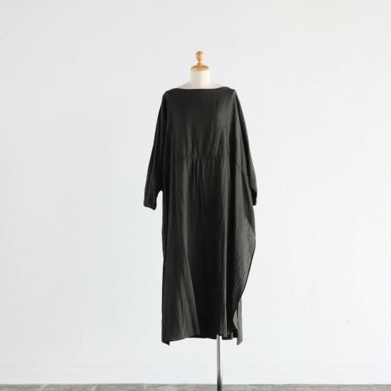 quitan Ao Dai Long PO Shirt Cotton Khadi BLACK
