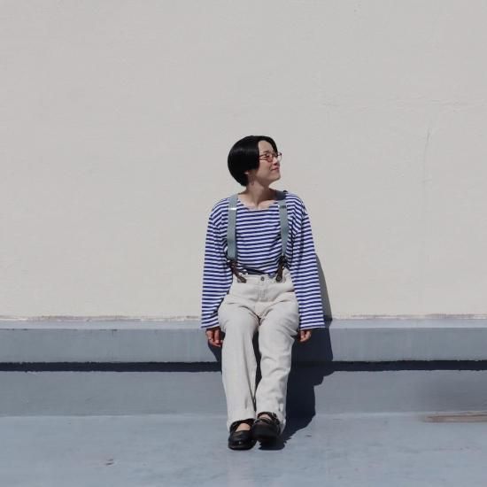 ガサ GASA ウールリネン サスペンダーサルエルパンツ 日本製 Linen×Cotton Suspender Pants NATURAL サスペンダーパンツ