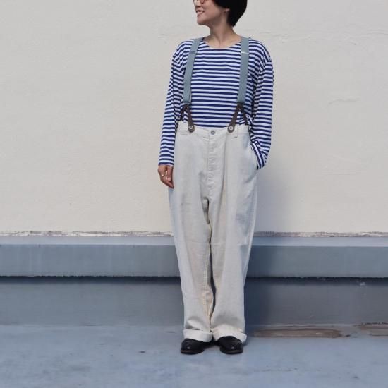 VINTAGE Border Cut&Sewn Long Sleeve BLUE