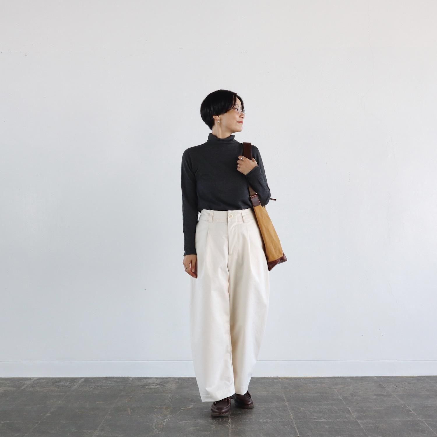 evam eva Cotton Cashmere Turtleneck CHARCOAL
