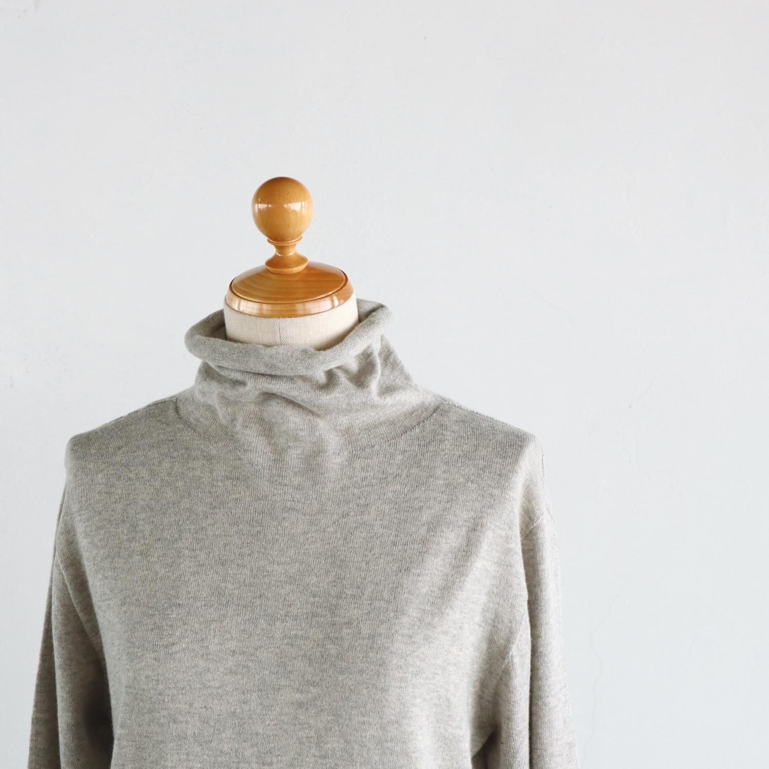 evam evaエヴァムエヴァコットンカシミヤ タートルネック evam eva Cotton Cashmere Turtleneck GRAY エヴァムエヴァ