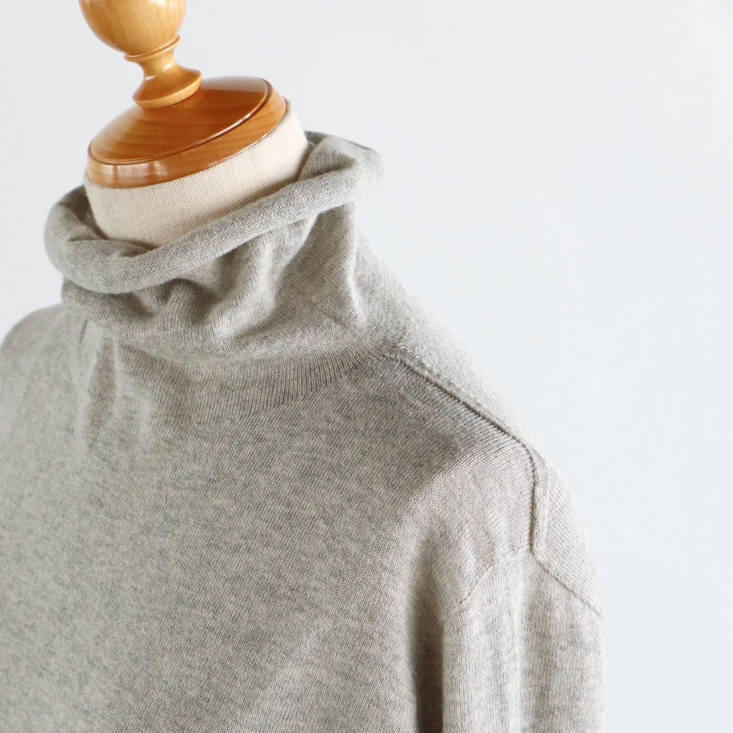 evam eva Cotton Cashmere Turtleneck GRAY エヴァムエヴァ