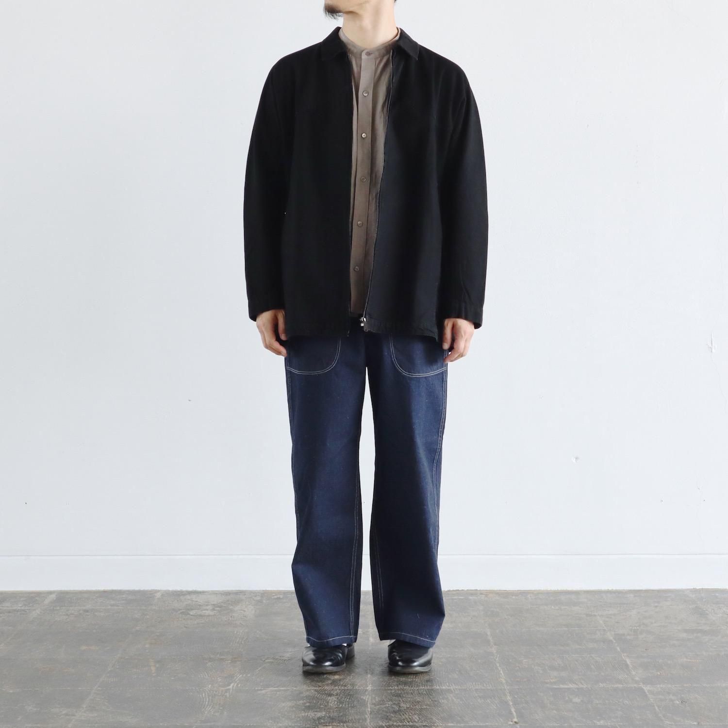 POSTALCO ジップアップジャケット ライトデニム DOUBLE BLACK