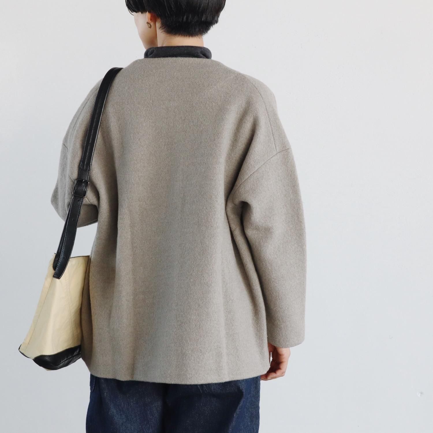 evam eva プレスウール ショートコート（size2/mocha） evam eva Press Wool Short Coat MOCHA エヴァムエヴァ