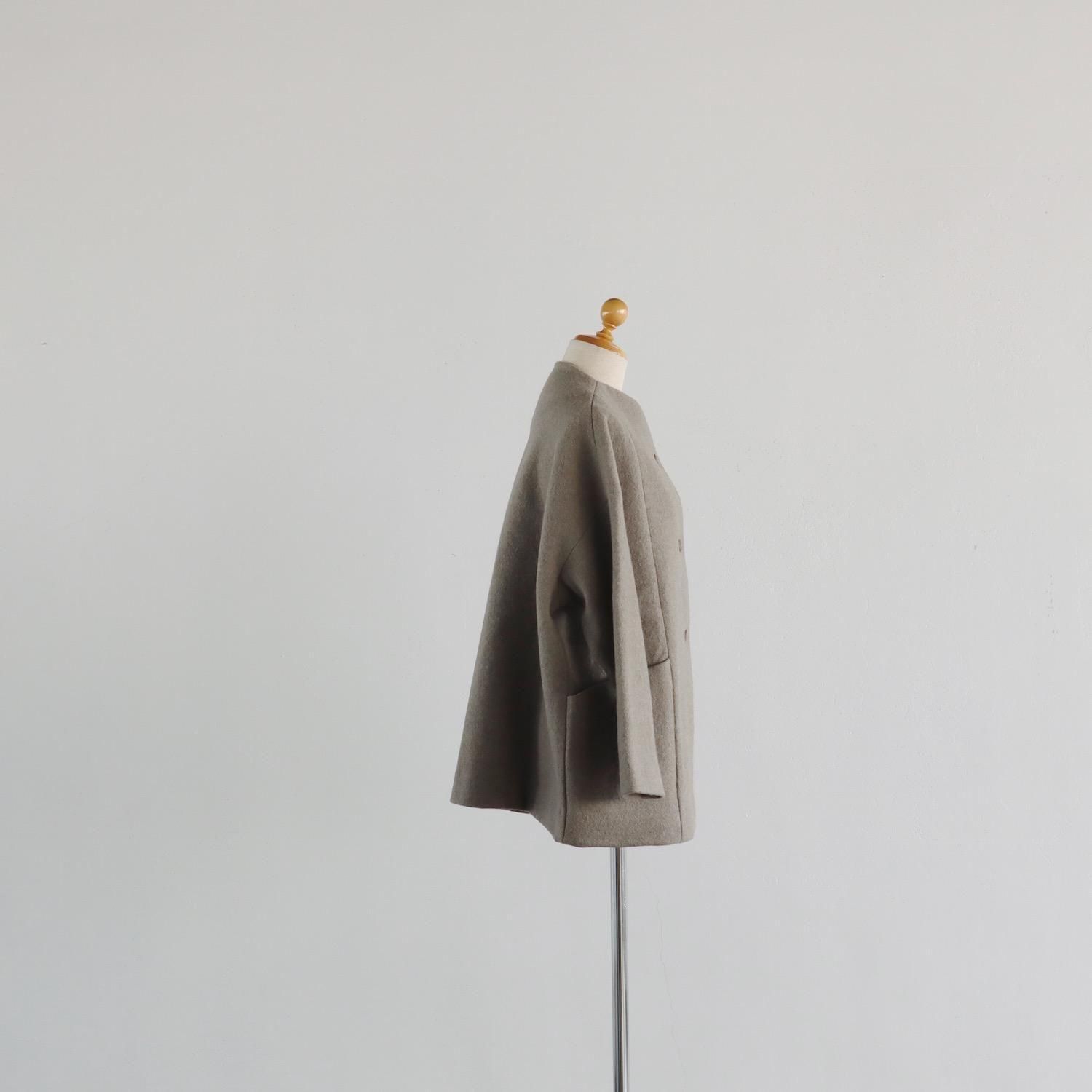 evam eva プレスウール ショートコート（size2/mocha） evam eva Press Wool Short Coat MOCHA エヴァムエヴァ