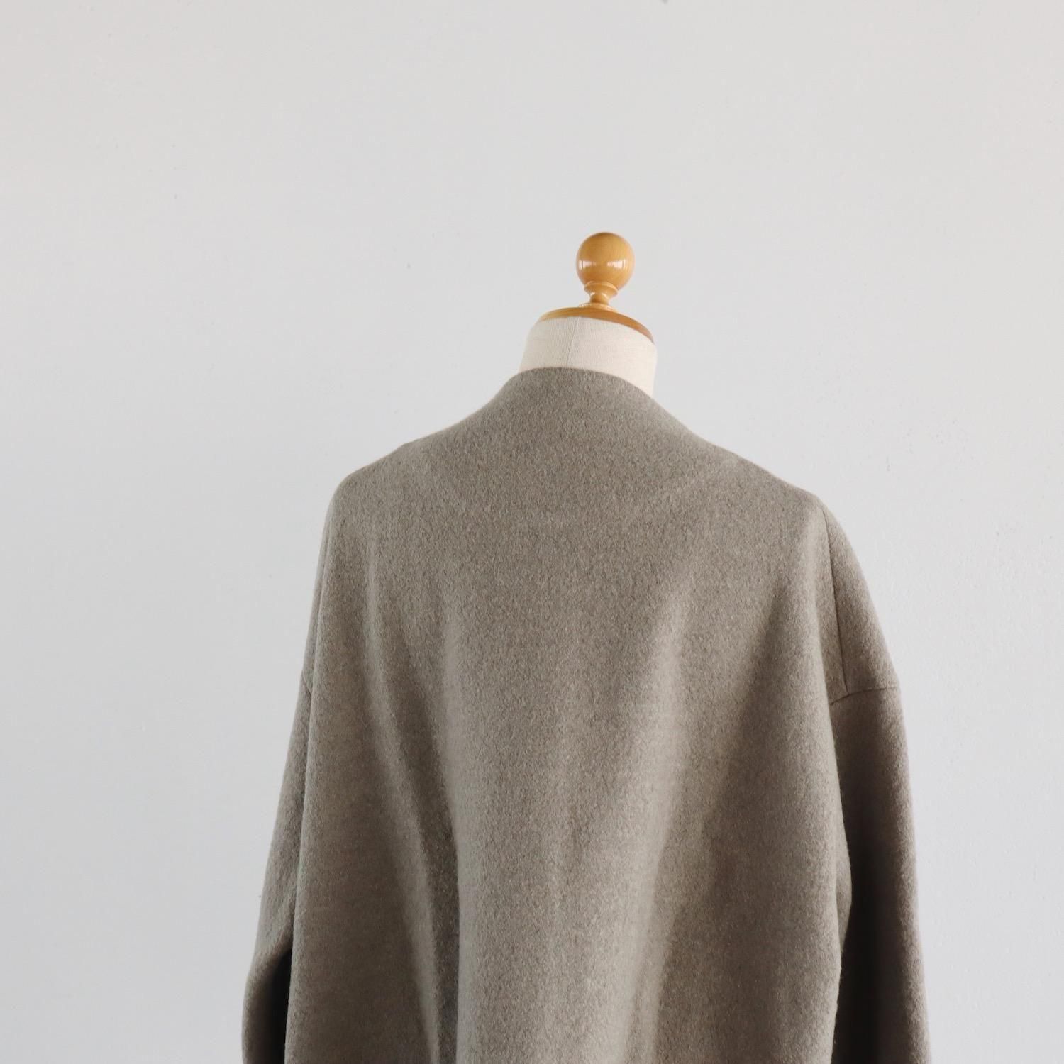 evam eva Press Wool Short Coat MOCHA エヴァムエヴァ