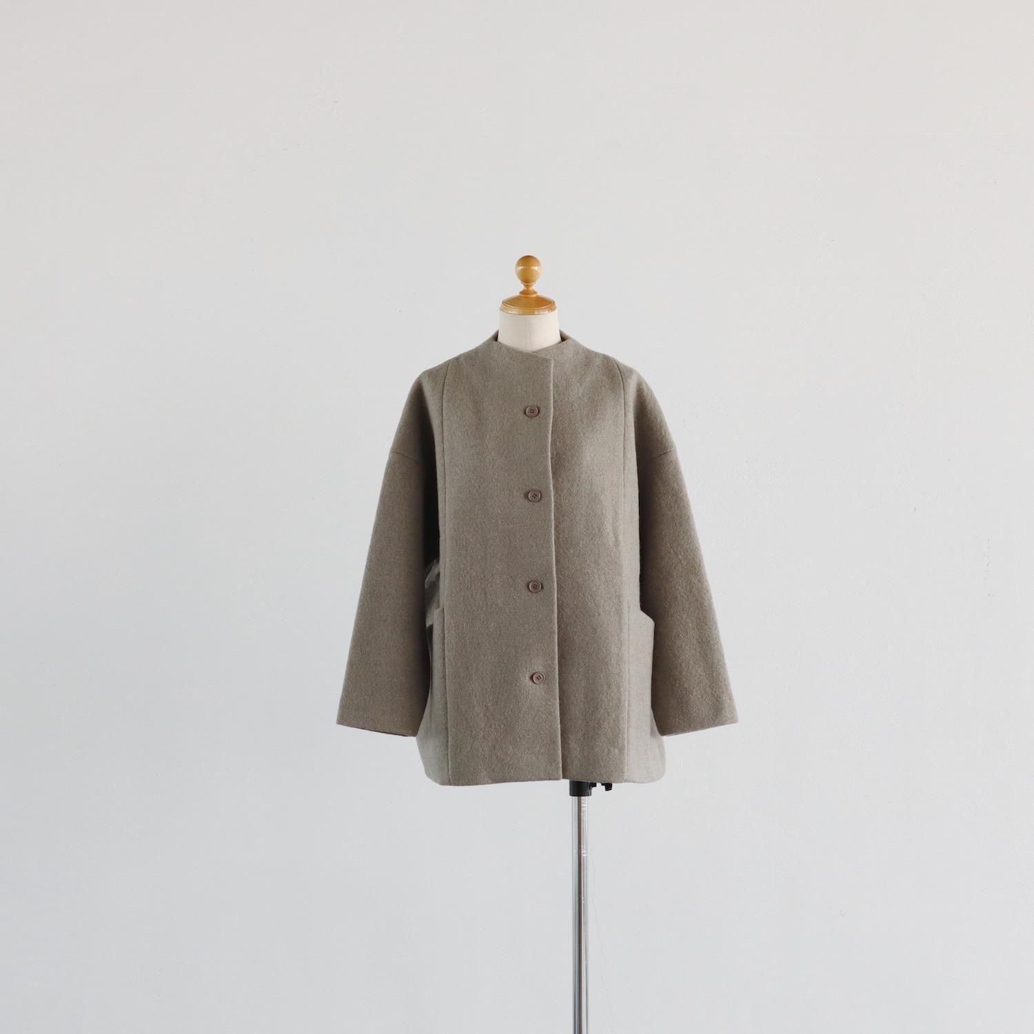 evam eva Press Wool Short Coat MOCHA