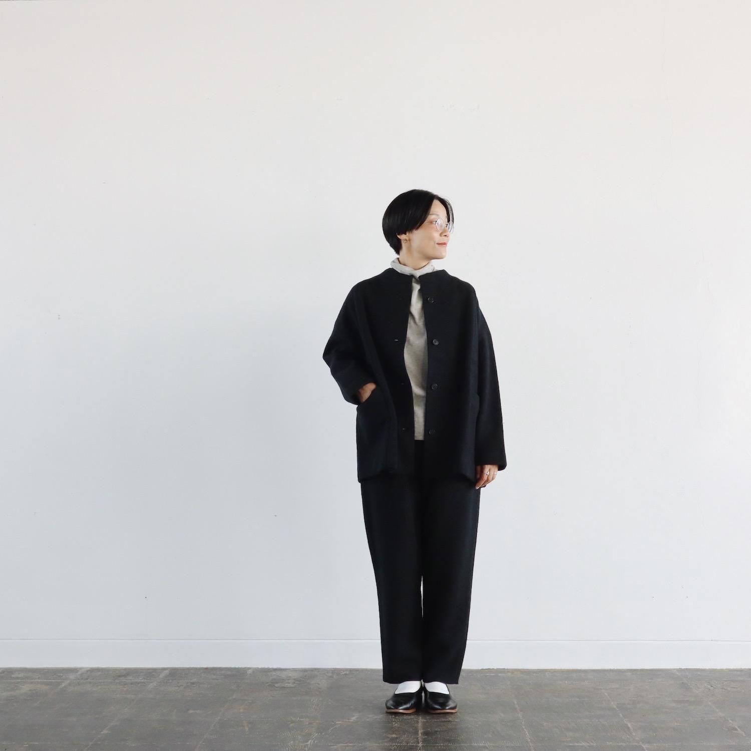 evam eva Press Wool Pants CHARCOAL エヴァムエヴァ
