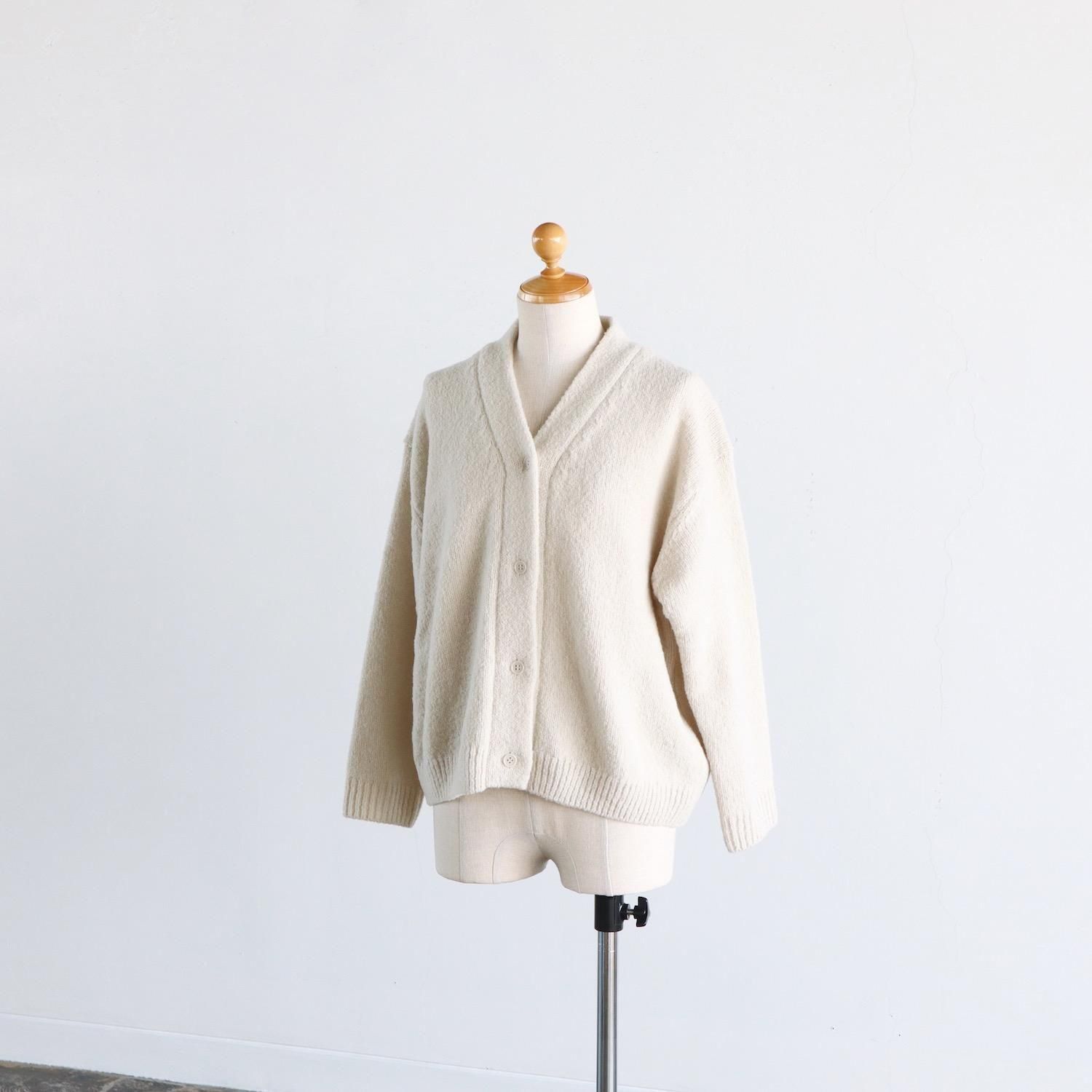 エヴァムエヴァ evam eva コットンカーディガン evam eva Renew Wool Cardigan CHARCOAL エヴァムエヴァ