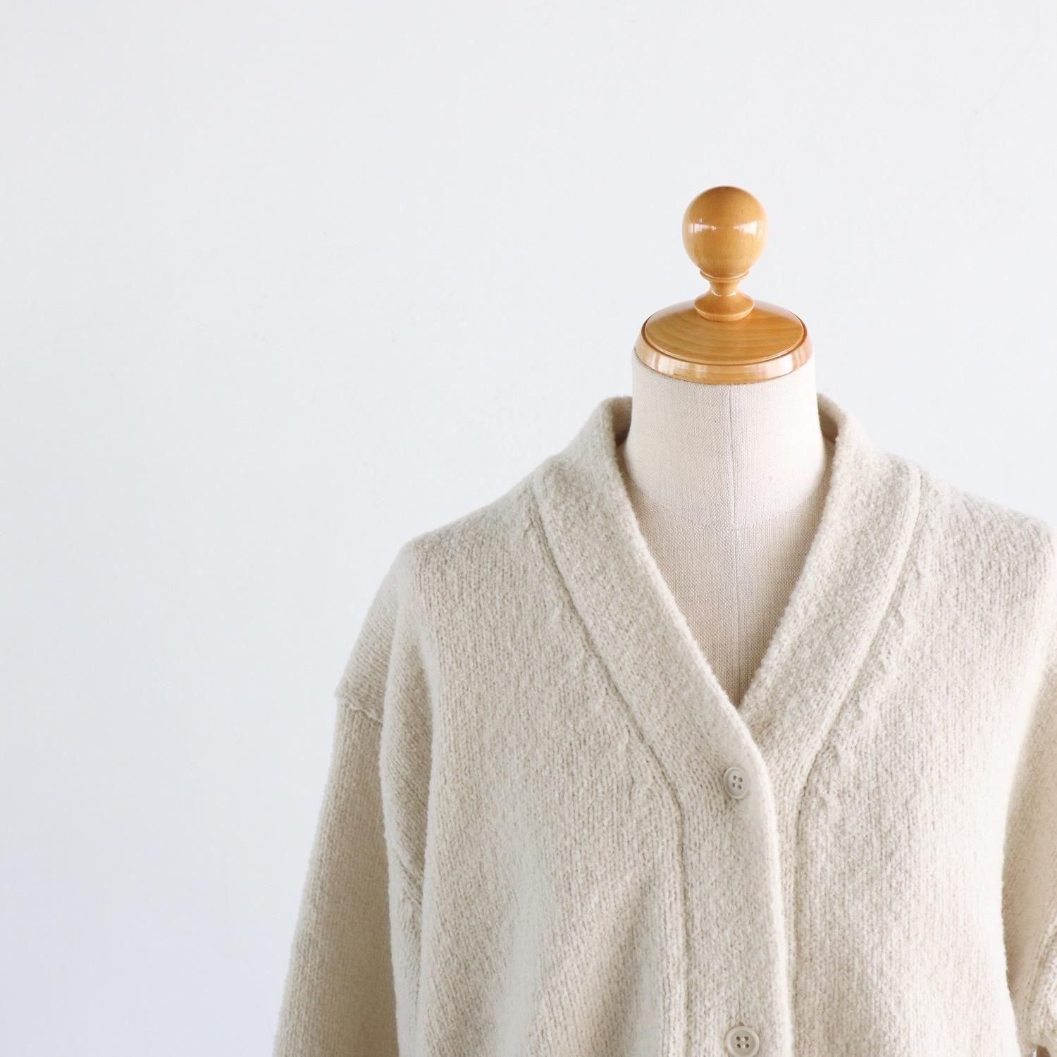 エヴァムエヴァ evam eva コットンカーディガン evam eva Renew Wool Cardigan CHARCOAL エヴァムエヴァ