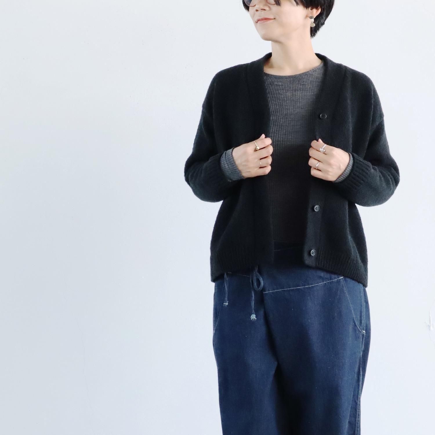 evam eva Renew Wool Cardigan CHARCOAL