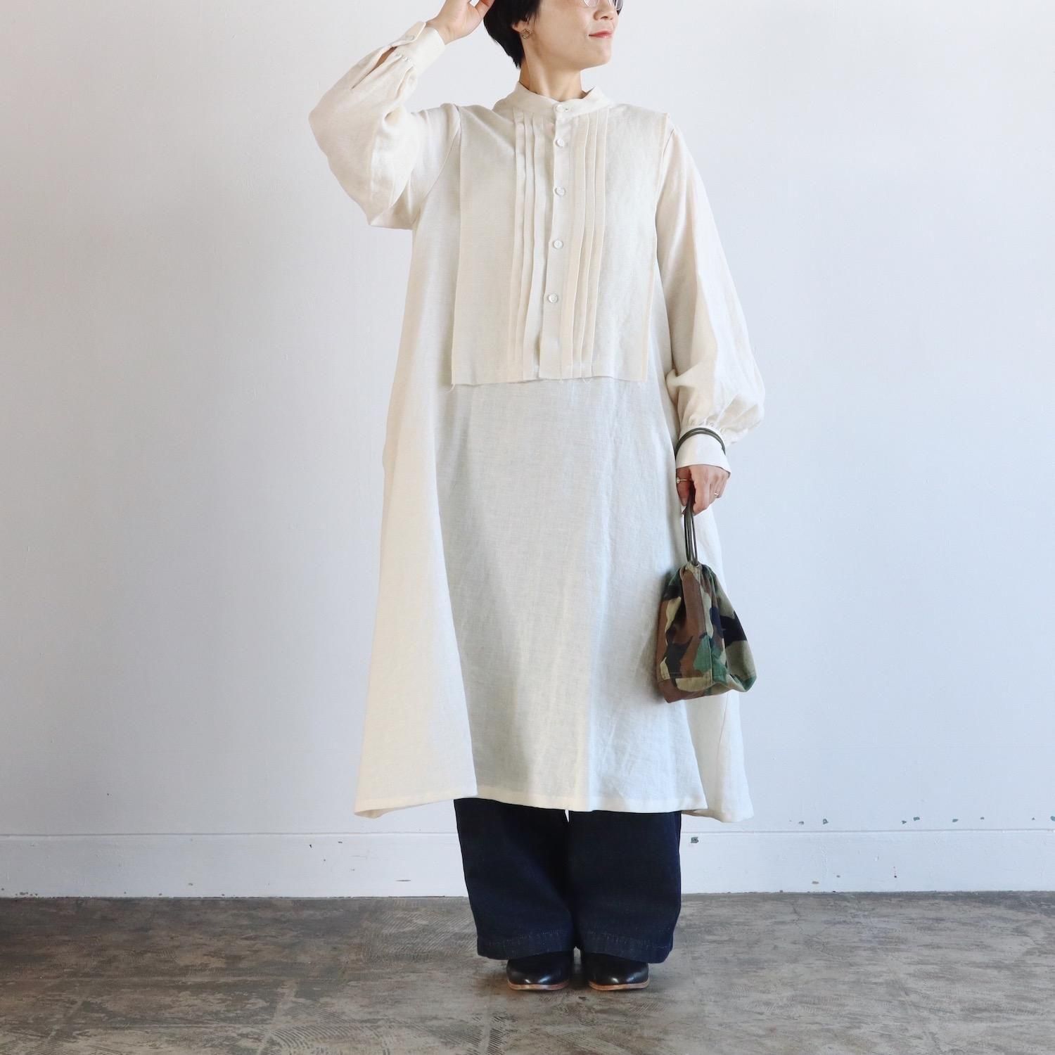 the last flower of the afternoon  Layered Vest Dress ECRU