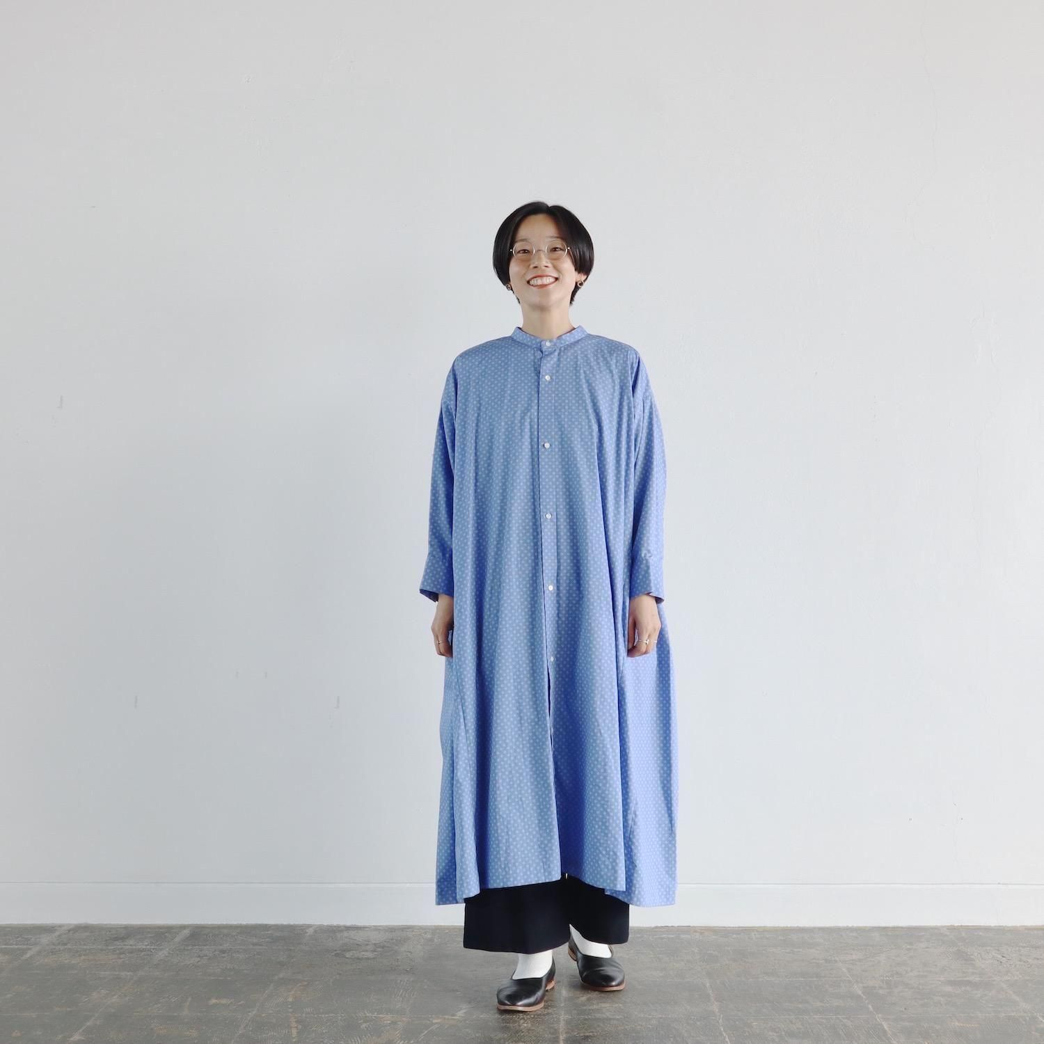 the last flower of the afternoon Ǥ Rectangle Dress AQUA BLUEWHITE