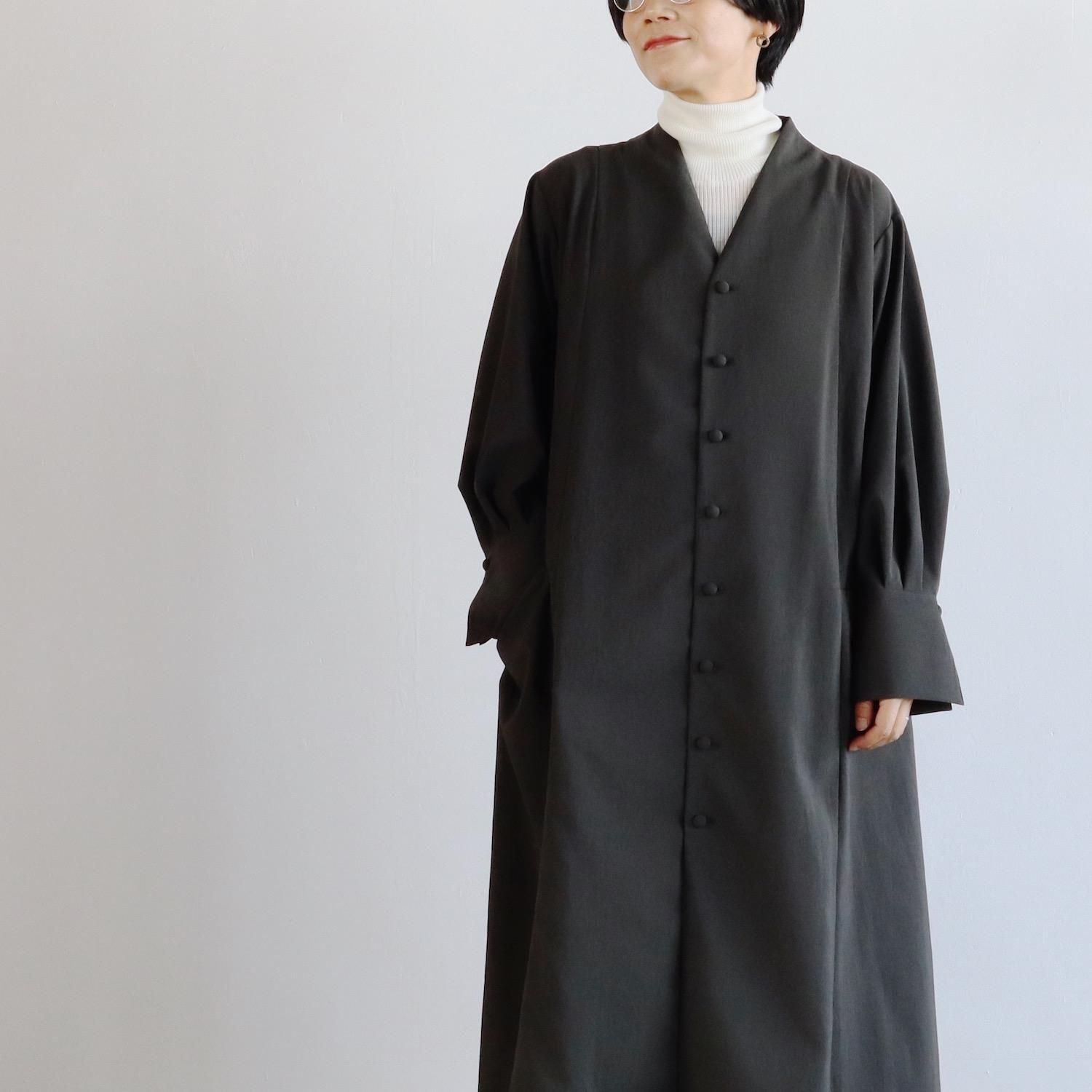 the last flower of the afternoon Ȥ Open Gown Dress CHARCOAL