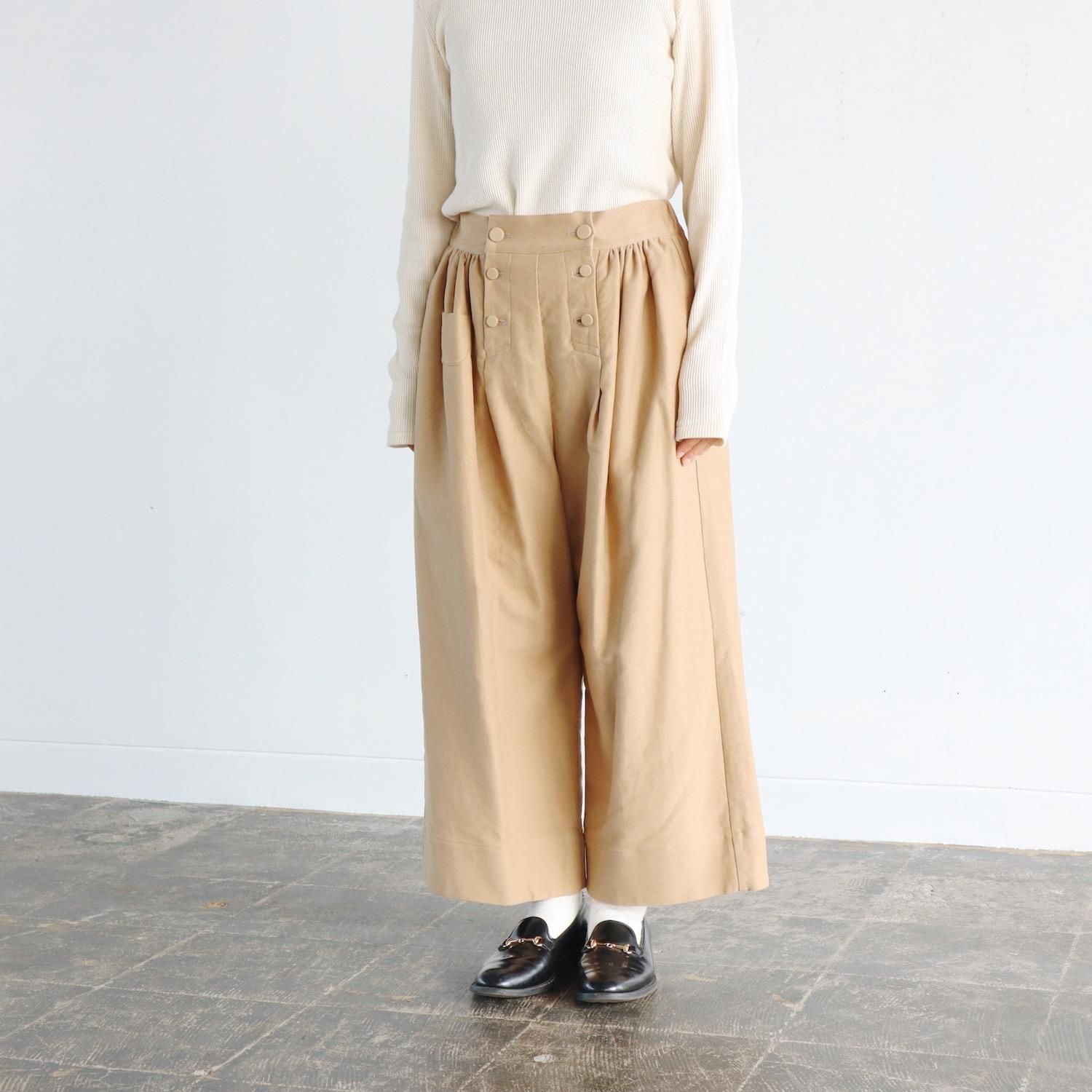 the last flower of the afternoon Ѥʷ Baggy Trousers BEIGE