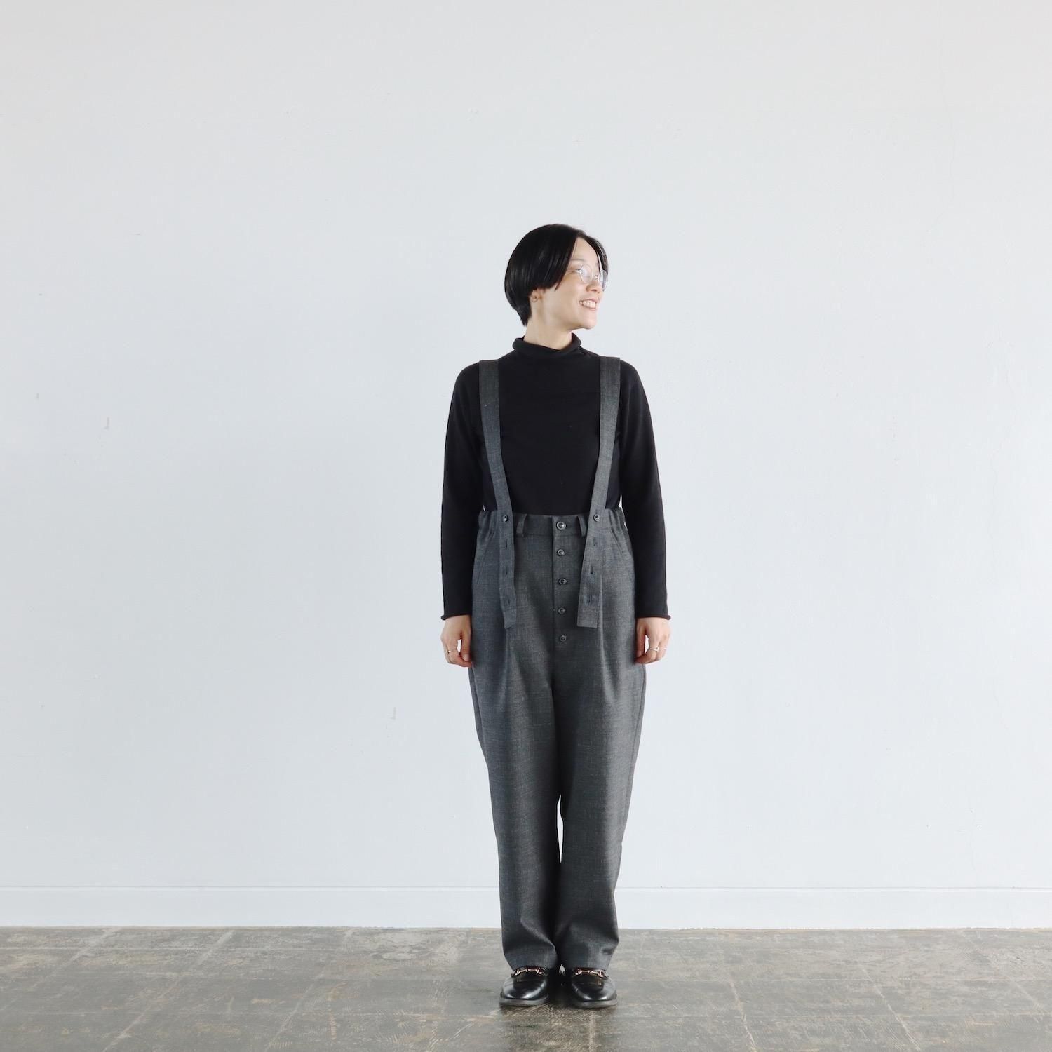 the last flower of the afternoon γ Poets Suspender Trousers CHARCOAL