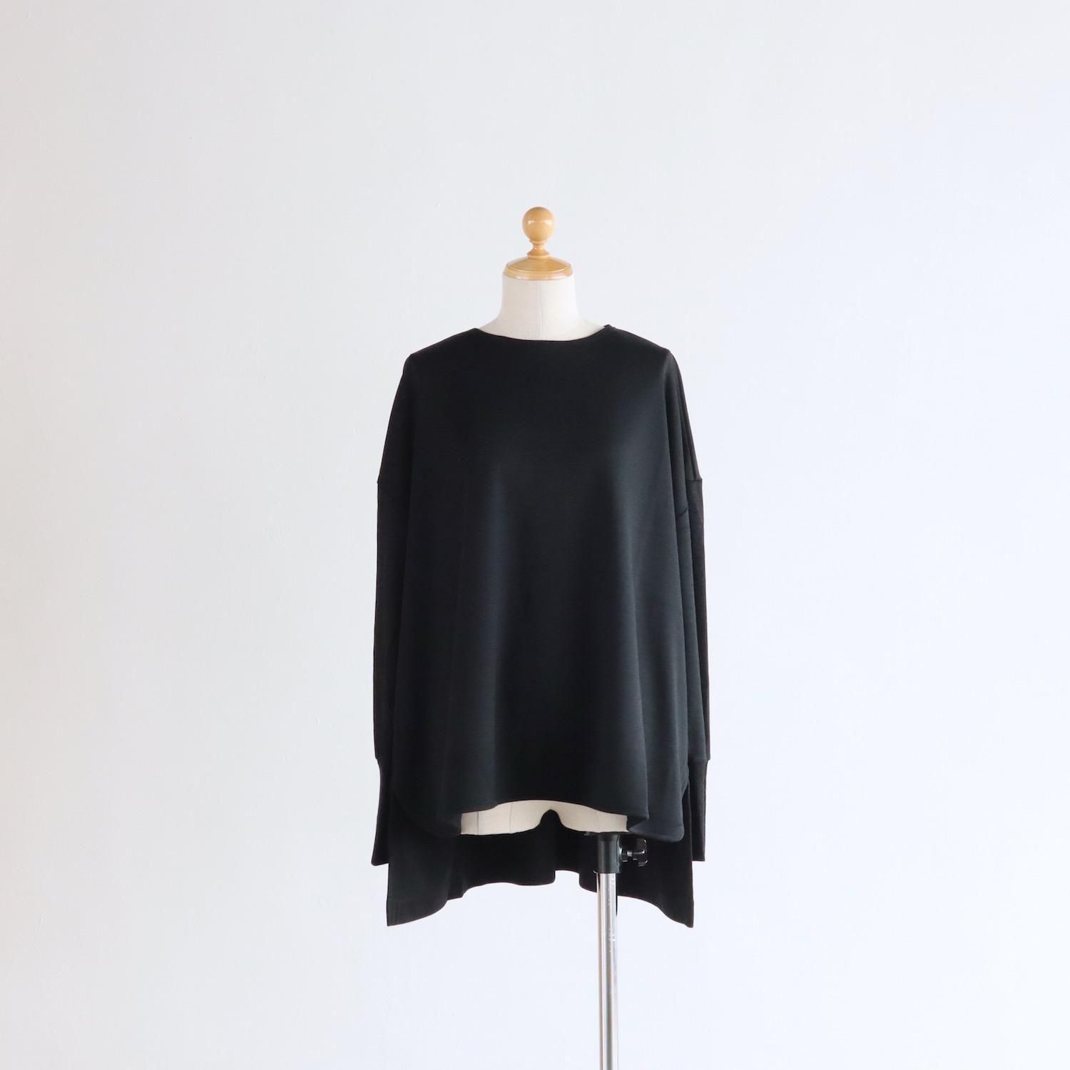 atelier naruse Wool Knit Cut&Sewn+Rib BLACK