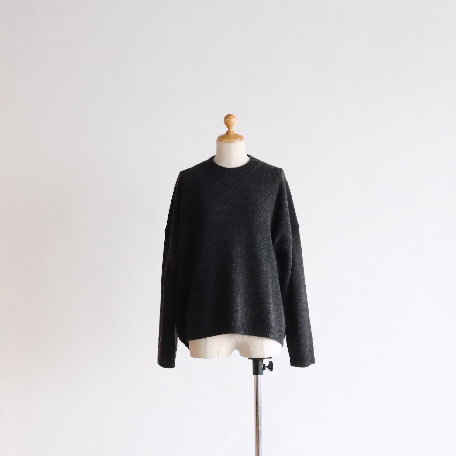 evam eva Wool Fox Pullover CHARCOAL