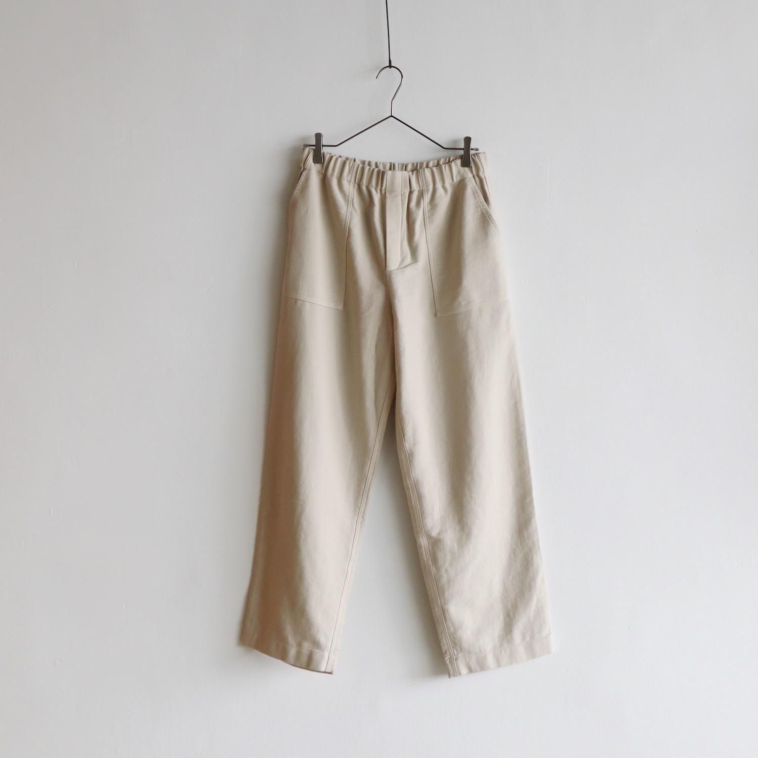 evam eva Brushed Cotton Wide Pants IVORY