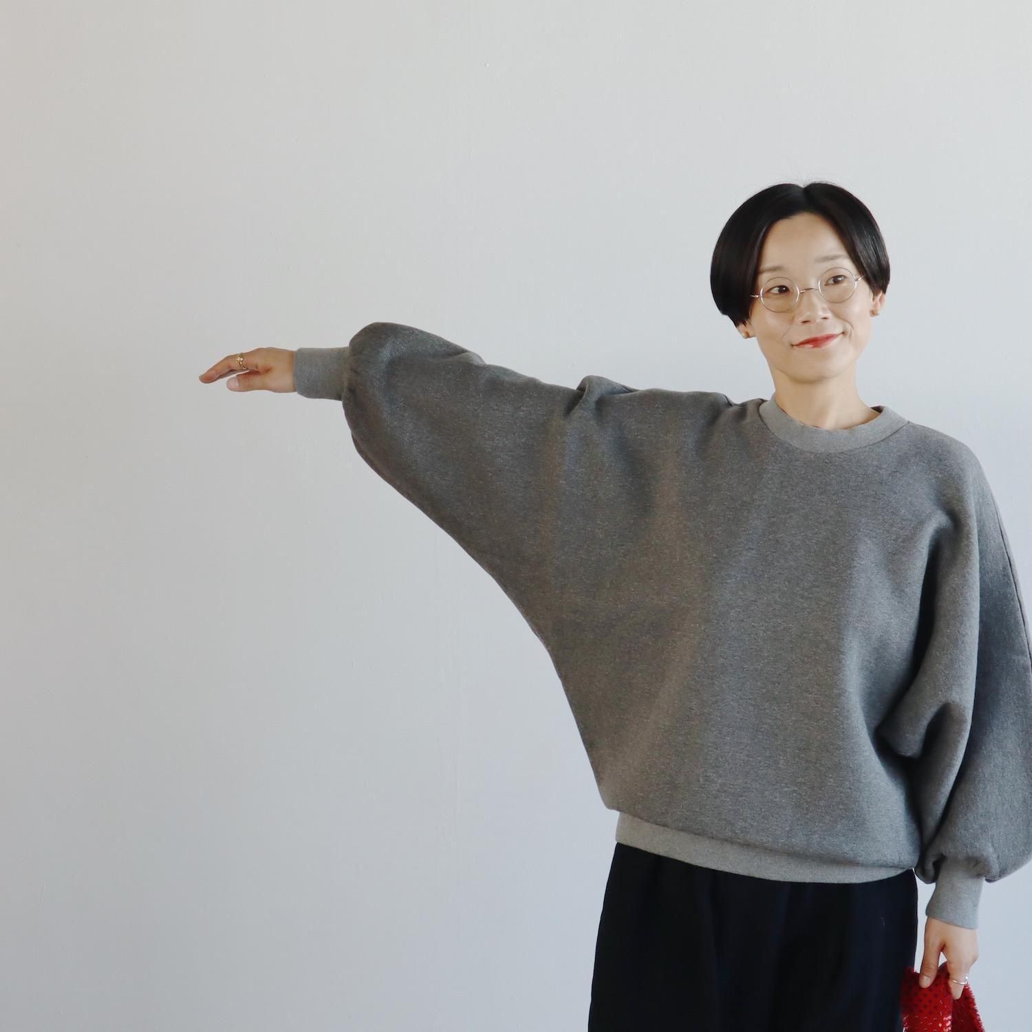 atelier naruse Cotton Fleece Balloon Cut&Sewn MELANGE GRAY