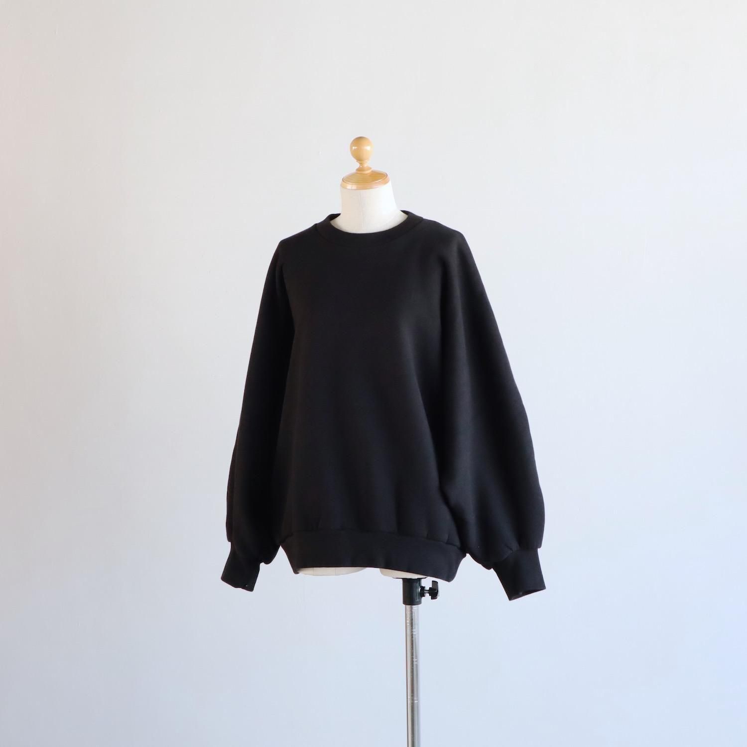 atelier naruse Cotton Fleece Balloon Cut&Sewn BLACK