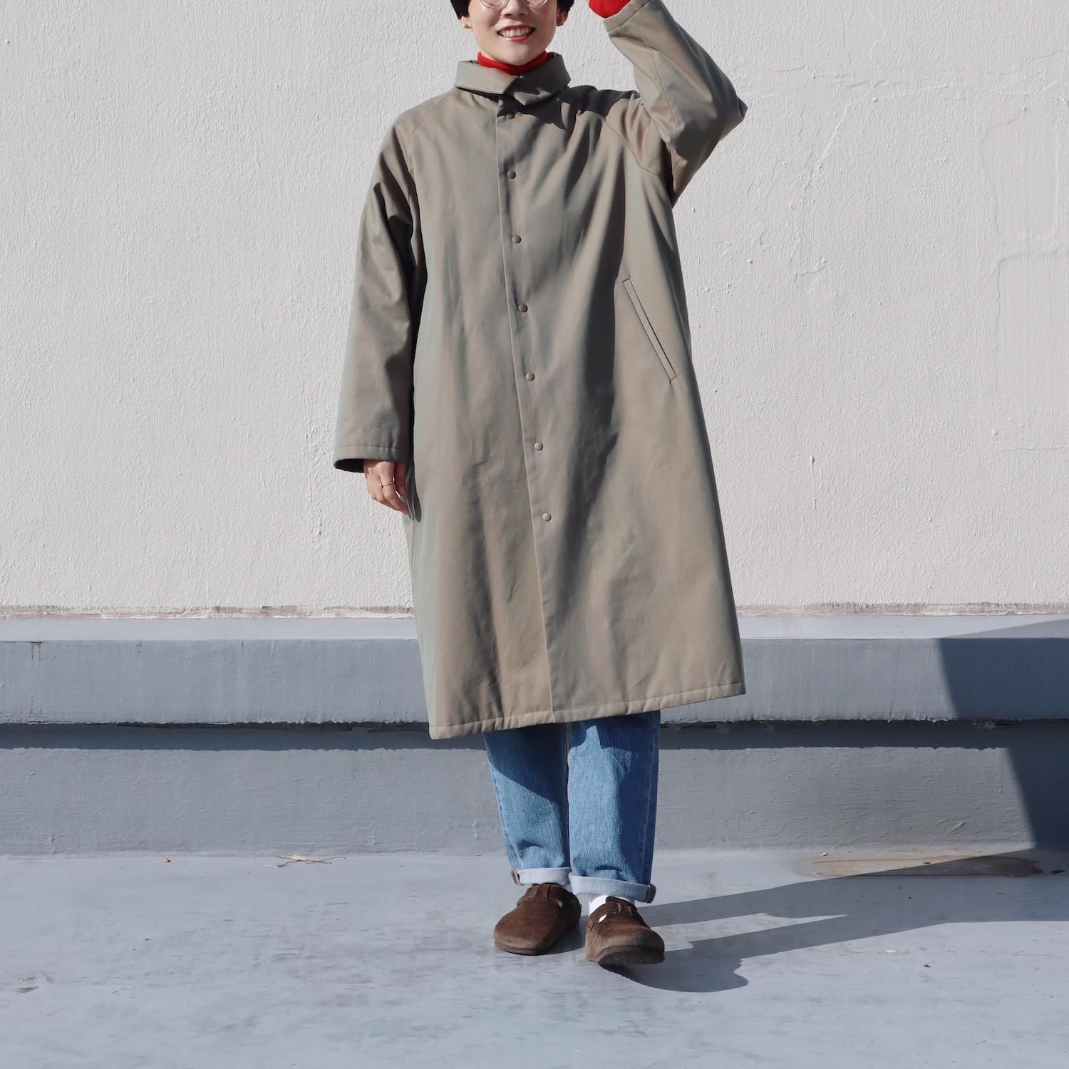 atelier naruse Cotton Batting Coat KHAKI