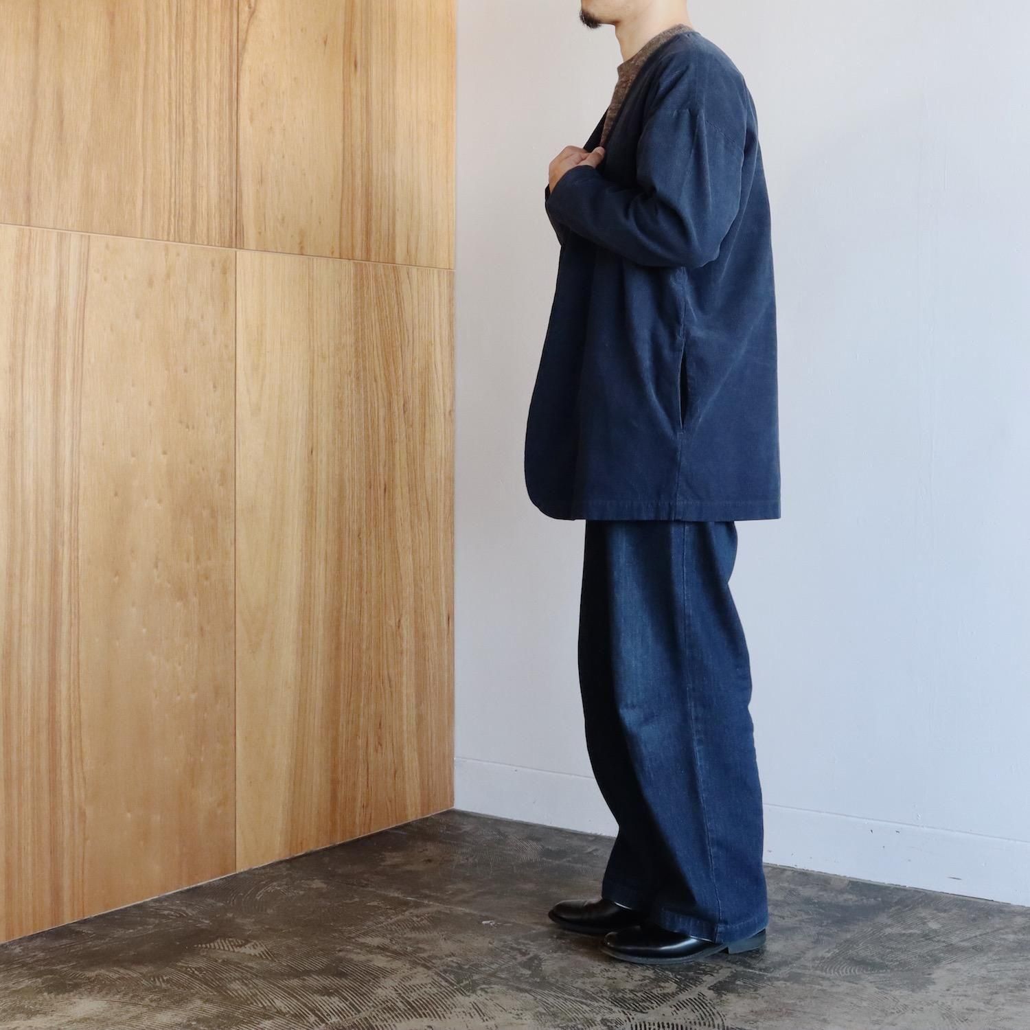 MUYA Corduroy Round Cardigan NAVY