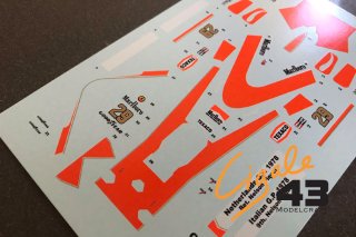 Cigale 43 ModelcraftCDS016-Decal set for 1978 McLaren M23 BS Fabrications-M.rlboro Racing