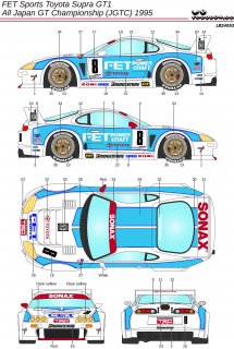 1/24 FET Sport Toyota Supra GT1 - JGTC 1995 LB24053