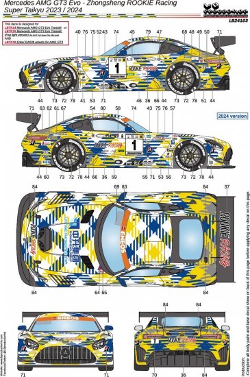 1/24 Mercedes AMG GT3 - Zhongsheng ROOKIE Racing LB24103 - Finisher's &  AutoModeli GT