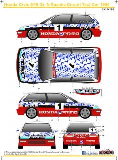 SK24195 Honda Civic EF9 Gr. N Suzuka Circuit Test Car 1990