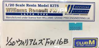 CLUBM 1/20 Williams Renault FW16B