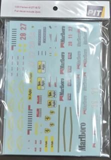 Decal Pit 1/20 Ferrari 412T&T2  Full Decal include 2pcs