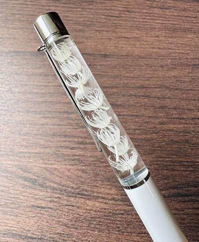 ハーバリウム ボールペン［クラゲ］白 | アジアンＥ雑貨