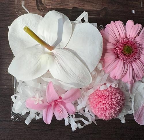 プリザーブドフラワー花材セット　まとめ売り パープルピンク 花材詰め合わせ キット セット 【プリザーブド