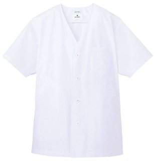 調理白衣 AB-6402 厨房白衣 メンズ 飲食店 ユニフォーム 半袖 衿なし 4L 5L 抗菌防臭 板前服 厨房服 和食 割烹 調理服 チトセ arbe
