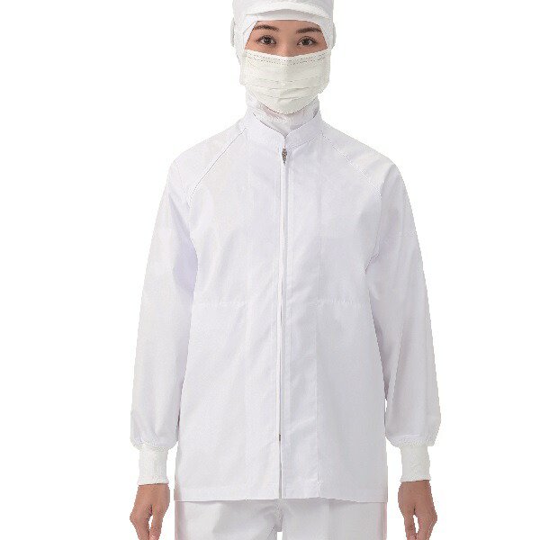 食品工場 白衣 作業着 作業ジャンパー HACCP支援 男女兼用 長袖 食品