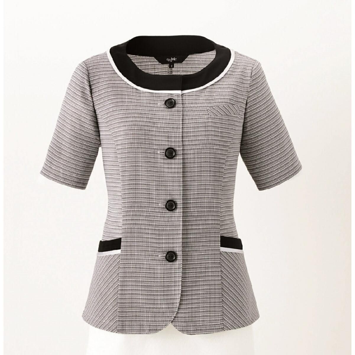 アンジョア オーバーブラウス 春夏 26730 レディース 紺 グレー